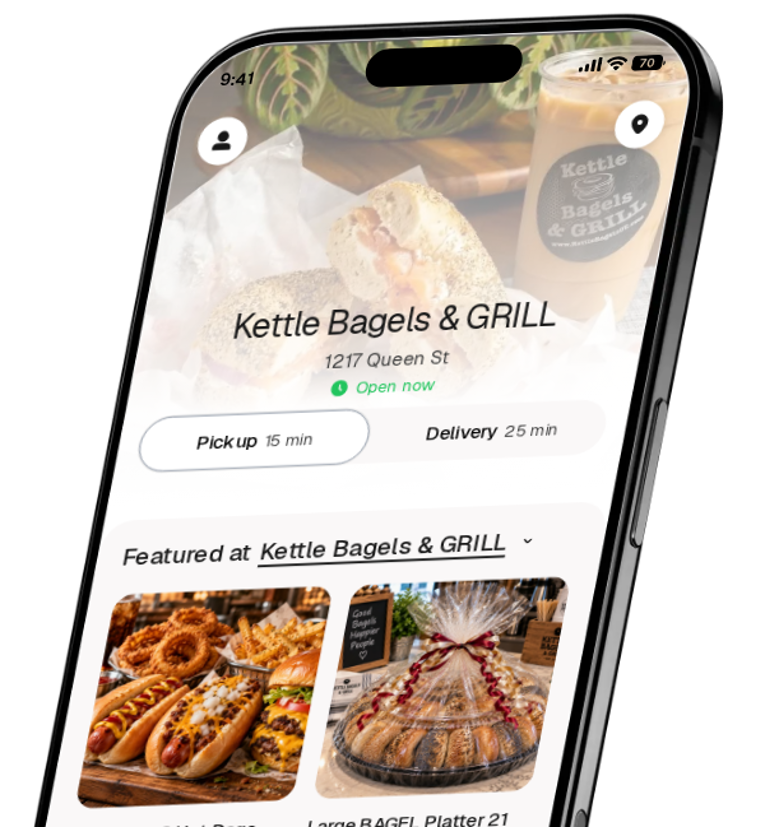 Kettle Bagels & GRILL app preview