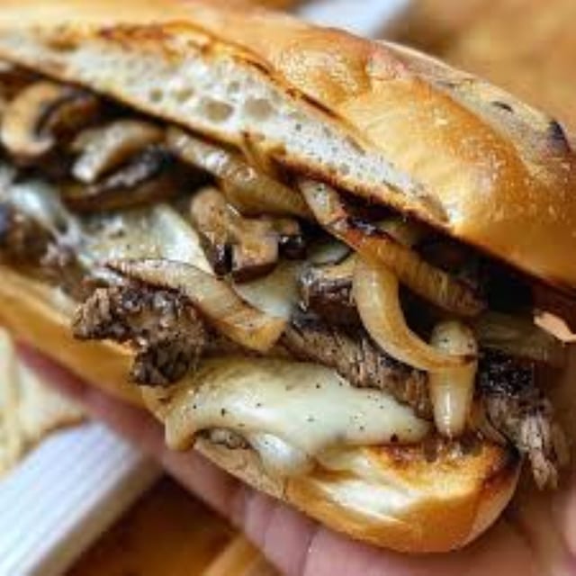 The GODFATHER HOT Roast Beef Cheese Steak (Exclusive: KIOSK & Online Ordering ONLY!).