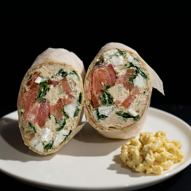 Spin-Eggy-Tuna Wrap.