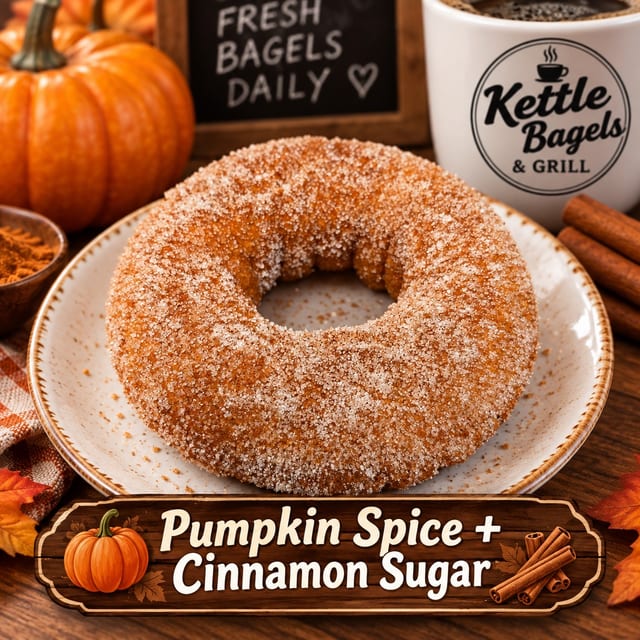 Pumpkin Spice + Cinnamon Sugar Donut.
