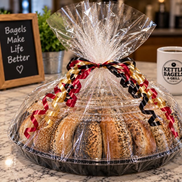 Small BAGEL Platter (11 Bagels - Two 8oz. Cream Cheese).