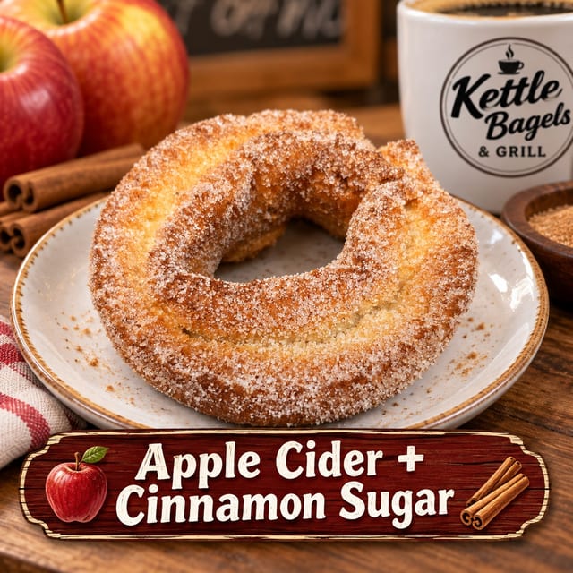 Apple Cider + Cinnamon Sugar Donut.