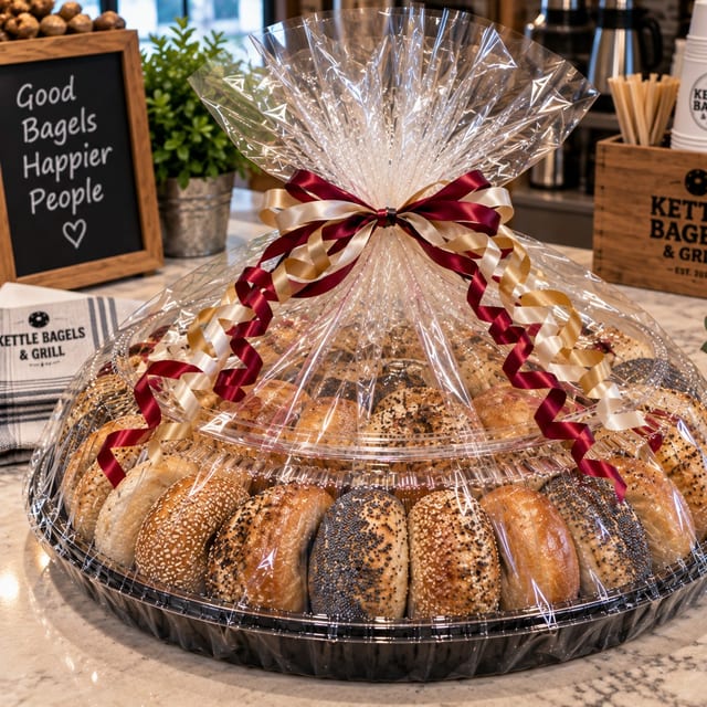 Large BAGEL Platter (21 Bagels - Four 8oz. Cream Cheese).