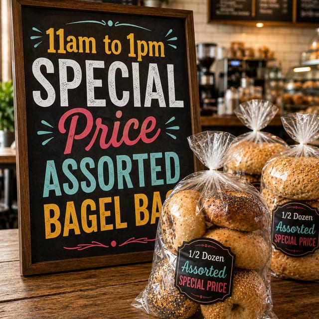 End of Day BAGEL SPECIAL (Half Dozen).