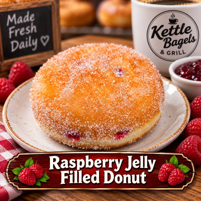 Raspberry Jelly Filled Donut.