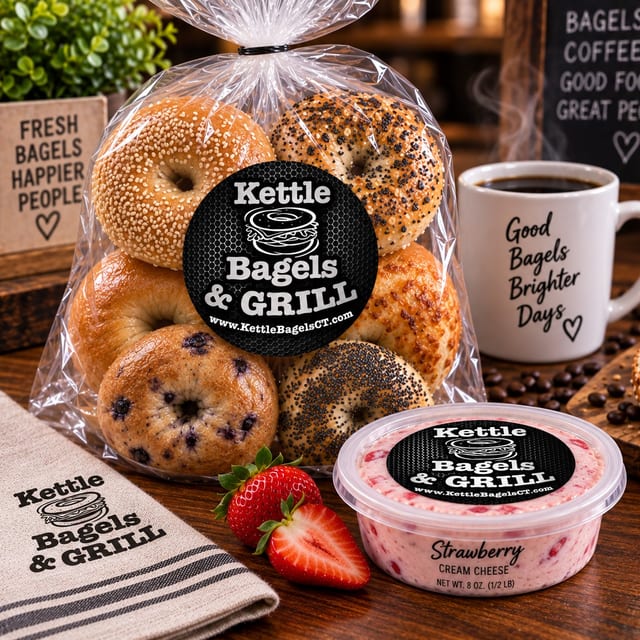 Half Dozen Bagel BUNDLE (6 bagels + One 8oz. CC).