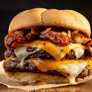 Bacon & Cheese Lover's Bagel Burger