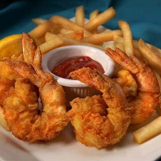 Fried SHRIMP + Fries (6 pcs.)