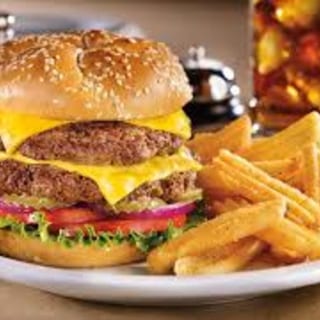 The ALL AMERICAN CHEESE Burger + FRIES