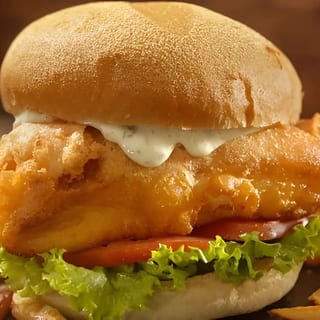 Cod Fish SANDWICH + Fries